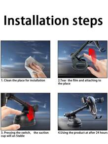 手機車載支架 - 黑色 - 查看 6