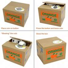 Alcancia roba monedas Divertida.modelo al azar - Negro - Ver 1