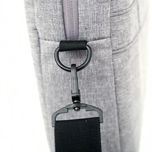 Large Capacity Multi-compartment Handbag With Zipper, Shoulder Strap, And Trolley Sleeve Suitable For Business Trip, Office, Documents And Files, With 15-inch Laptop Compartment - Light Grey - View 6