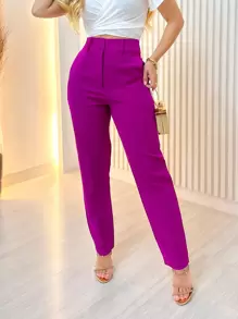 Women Pants - Rose Red - View 1