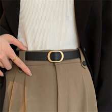 Koreanischer modischer, einfacher dekorativer Gürtel für Frauen, ohne Löcher, vielseitiges Accessoire für Jeans, Studentenkleidung Sommer, Schule Herbst, Herbst, Halloween