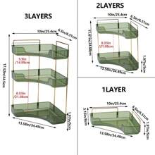 Corner Makeup Counter Organizer, Bathroom Countertop Perfume Tray and Vanity Organizer,  Cosmetic Storage Case, Corner Storage Organizers Shelves for Bathroom, Kitchen, Dresser. Gifts for Mom,Girls,Women.For New Year, Christmas annd All Festival Gift - atrovirens - View 4