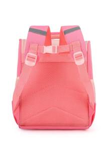 1 Balo vải Oxford hình thỏ dễ thương cho bé gái, có khóa kéo, thích hợp đi học và sử dụng hàng ngày (Có kèm mặt dây chuyền) - Nhiều màu - Xem 2