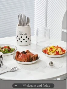 1入組防塵餐具箱,廚房用餐具勺子收納盒,餐具籃,餐具架,排水架和筷子桶,適用於家庭