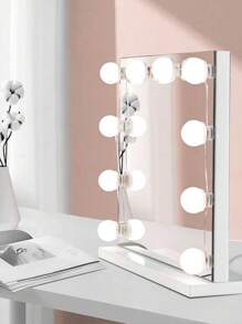 10入組鏡前燈用led燈泡,適用於浴室,梳妝台和化妝間,亮度可調,易安裝,便於攜帶