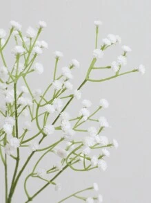 1 pieza/5 piezas Flores artificiales de Nube de Bebé Gypsophila, flores de tacto real para decoración de boda, fiesta, hogar y jardín - Blanco - Ver 6