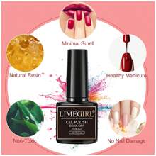LIMEGIRL 24入組半永久凝膠指甲油套裝，凝膠指甲油套裝21種顏色，附基礎與面漆，明亮顏色的凝膠指甲油，可浸泡式UV凝膠指甲油，閃爍專業美甲，女性禮品 - 杏色 - 查看 5