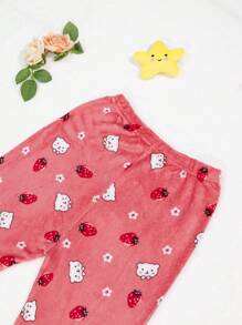 Pijama Polar Mujer Conjunto de 2 Piezas, Ultrasuave y Caliente, Playera Manga Larga, Pantalón, Limited Edition, 6 Diferentes Modelos - Rosa coral - Ver 6