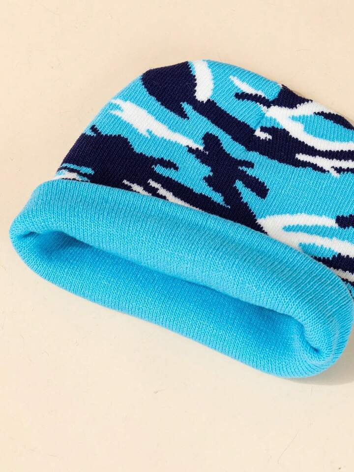 blue camo beanie