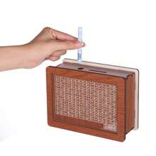 1 个可擦除透明硬币银行，带亚克力面板，家庭储蓄计划，DIY 木制纸币收纳盒，青少年学习零花钱收纳最佳礼物 - 棕色 - 查看 4