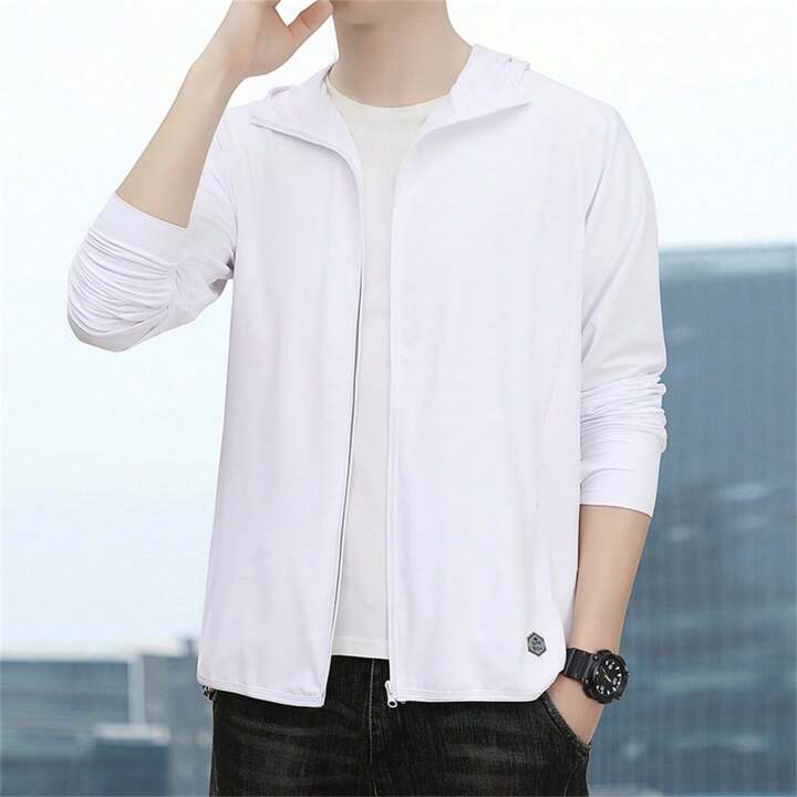 Men Summer Thin Breathable And Loose fit Retro Lightweight Sports Jacket SHEIN