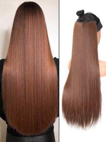 30inch Five Clips Hair Extension – Straight - Light Brown - View 1