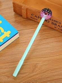 4pcs Cute Doughnut Design Ballpoint Pen, Candy Color Office School Stationery, Cartoon Writing Instrument - Multicolor - View 4