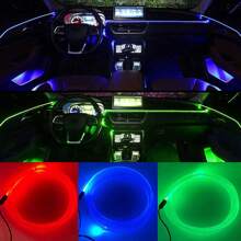 Greencars 3m Multi-color Changing Car Atmosphere Led Light Strip, Usb Powered, Universal Car Interior Decoration Lighting - Multicolor - View 5