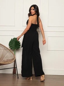 Women Jumpsuits - Black - View 2