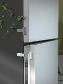 Refrigerator Door Universal/Increase Constant Opening Function Gray 1 Pc Latch Lock