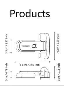 Refrigerator Door Universal/Increase Constant Opening Function Gray 1 Pc Latch Lock