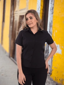 Women Blouses - 黑色 - 查看 4