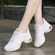 Của phụ nữ Đúng mốt Thoải mái Linh hoạt Thể thao Giày khiêu vũ - trắng - Xem 6