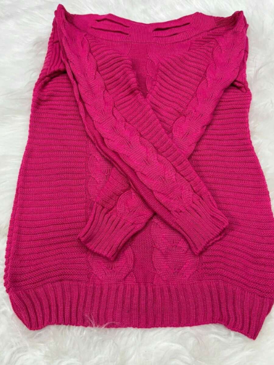 Women Sweaters - Màu Hoa hồng đỏ - Xem 1