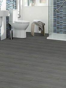 1 卷加厚灰色木地板貼紙防水防潮 Pvc 自粘紙用於裝飾商場或家庭的牆壁、臥室、客廳(可移除) - 淺灰色 - 查看 3