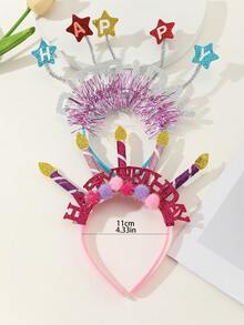 2pcs Women's Birthday Headband, Cute Party Hat Hair Accessories For Dress Up - Multicolor - View 4
