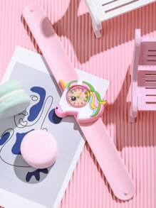 卡通腕表，节日礼物腕表，动漫学生腕表，海洋动物系列石英腕表 - 粉色 - 查看 4