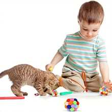 Pet Toy For Cat - Plush Ball With Bell And Elastic Band, Self-playing Toy, Multicolor Decor Ball Suits For Indoor Cats And Kittens Who Like Chewing And Playing. - Multicolor - View 6