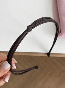 5条装，38厘米/14.96英寸，女士纯色高端简约打结皮革发箍，百搭优雅发饰，适合日常佩戴、洗脸、化妆、搭配服装，女士发箍发带 - 彩色 - 查看 12