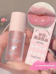 Color de labios líquido, brillo de labios hidratante, aceite de labios nutritivo con espejo antiadherente para maquillaje diario