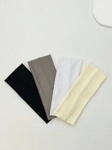 1/4 chiếc băng đô vải nhiều màu thời trang dành cho nữ, thích hợp để đeo hàng ngày, băng đô tập thể dục, băng đô quấn mồ hôi, băng đô phụ kiện tóc mùa thu đông cho phụ nữ khi đi nghỉ, khăn quàng cổ thanh lịch cho phụ nữ, khăn bandana mềm mại quấn đầu - Nhiều màu - Xem 3