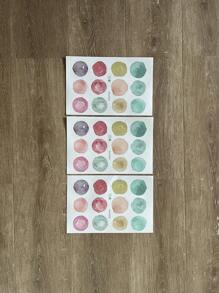 3pcs/Set Polka Dot Pattern Wall Sticker, Modern PVC Wall Decal For Home Decoration,Stickers,Wall Decal, Vinyl Decal For Home Decorations,Spring Decoration Items Refresh Your Home,Rama Decoration Stickers Gifts Birthday Graduation - Multicolor - View 6