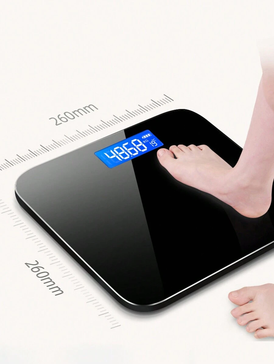 1PC Body Scale Household Small Rechargeable Body Scale High Precision Electronic Scale - Black - View 1
