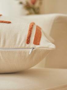 Hello Autumn Letter Embroidery Pillow Cover (1 Piece), Home Decor, Autumn & Winter Style - Multicolor - View 7