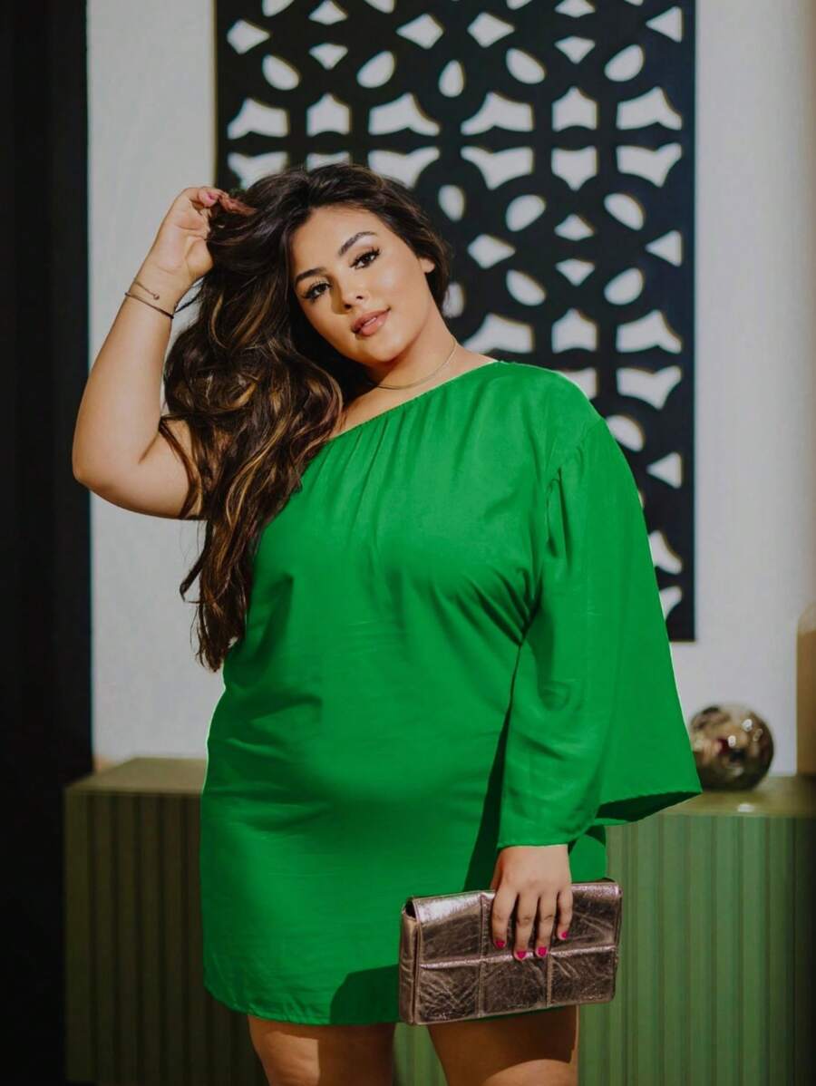 Plus Size Dresses - 綠色 - 查看 1