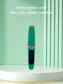 Rizador de pestañas eléctrico con pantalla digital control de temperatura - Verde - Ver 5