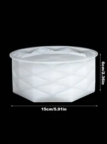 用于制作装饰性圆形花盆、多肉植物盆、菱形、方形和圆形储物盒、滴胶/硅胶模具的 DIY 石膏模具