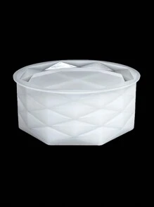 用于制作装饰性圆形花盆、多肉植物盆、菱形、方形和圆形储物盒、滴胶/硅胶模具的 DIY 石膏模具