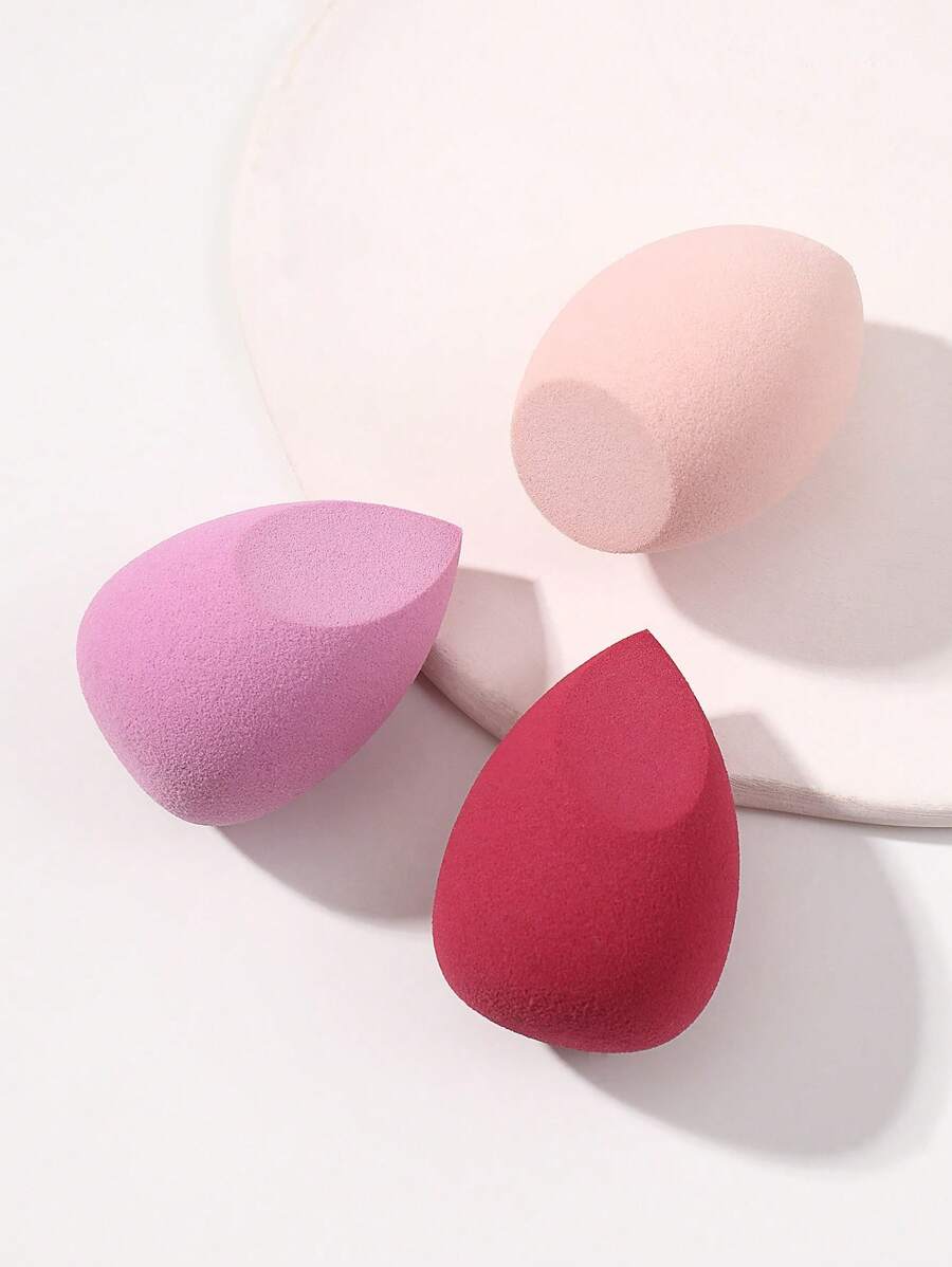 3 Mút trang điểm, Thích hợp cho kem che khuyết điểm dạng kem & dạng bột, dụng cụ trang điểm dạng phấn dạng bột - Nhiều màu - Xem 1