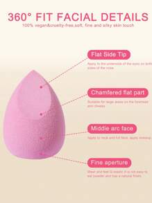 3 Mút trang điểm, Thích hợp cho kem che khuyết điểm dạng kem & dạng bột, dụng cụ trang điểm dạng phấn dạng bột - Nhiều màu - Xem 7