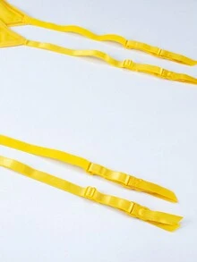 女士性感蕾絲可調節誘惑半透明蕾絲吊襪帶