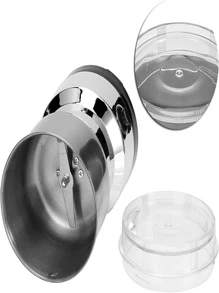 FANOVA Molinillo de Café, Molinillo de Café Eléctrico, Máquina de Café Eléctrica, Molinillo de Granos, Herramienta de Molienda Multifunción, Molinillo de Café Conveniente (110 V) - Plateado - Ver 3