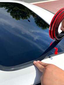 2pcs Sound Proof Sealing Car Window Edge Strip Sticker - Black - View 2