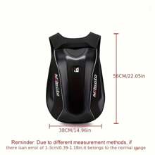MJMOTO Carbon Fiber Motorcycle Backpack Motocross Helmet Bag Waterproof Motorsport Riding Backpack Expandable Hard Shell Bags - Grey - View 2