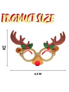 JOYIN 12 Pcs Christmas Party Glasses with Glitter Christmas Glasses Glitter Party Glasses Frames Christmas Decoration Costume Eyeglasses for Christmas Parties Holiday Favors Photo Booth - Multicolor - View 6