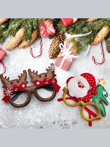 JOYIN 12 Pcs Christmas Party Glasses with Glitter Christmas Glasses Glitter Party Glasses Frames Christmas Decoration Costume Eyeglasses for Christmas Parties Holiday Favors Photo Booth - Multicolor - View 7