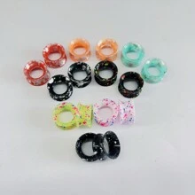 8雙9mm塗層極薄傘狀矽膠耳擴 - 彩色 - 查看 4