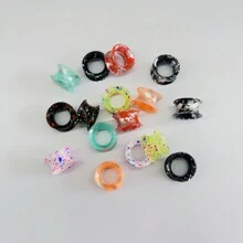 8雙9mm塗層極薄傘狀矽膠耳擴 - 彩色 - 查看 5