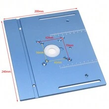 一套藍色鋁銑床插入板木工修剪器電動木銑翻板帶斜接規適用於 Diy 工作台 - 藍色 - 查看 6