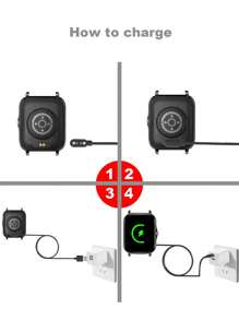 1 dây đeo bằng thép không gỉ màu đen cho nam nữ Theo dõi nhịp tim và theo dõi giấc ngủ Đồng hồ thông minh mặt vuông đa chức năng & 1 dây đeo đồng hồ, tương thích với Android iPhone - màu đen - Xem 10